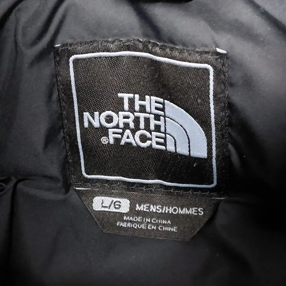 The North Face 550 Down Puffer Vest Men's Large Black Puff Full Zip Up